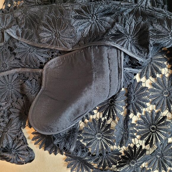 NWT Berek Black Lace Daisy Blazer Womens L Whimsigoth Party Cocktail Jacket - Picture 7 of 11